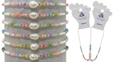 Fresh Water Pearl With Colored Japanese Seed Bead Anklet Assorted