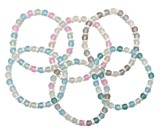 Elastic Glass Bead and Shell Stretch Bracelet Assorted