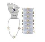 Howlite Starfish Seed Bead Anklet