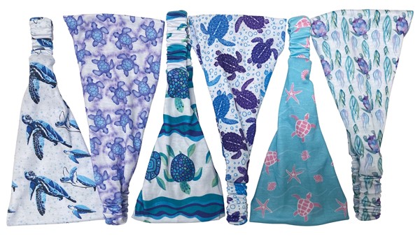 Assorted Turtle Print Head Scarf