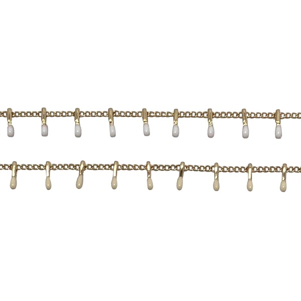 Color Drop Bead on Gold Chain Anklet