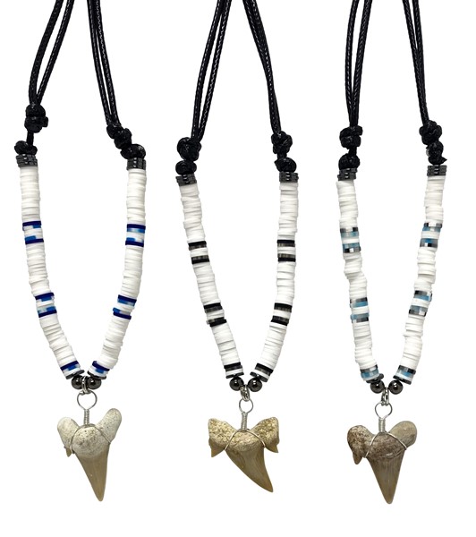 Adjustable White Fimo with Large Shark Tooth