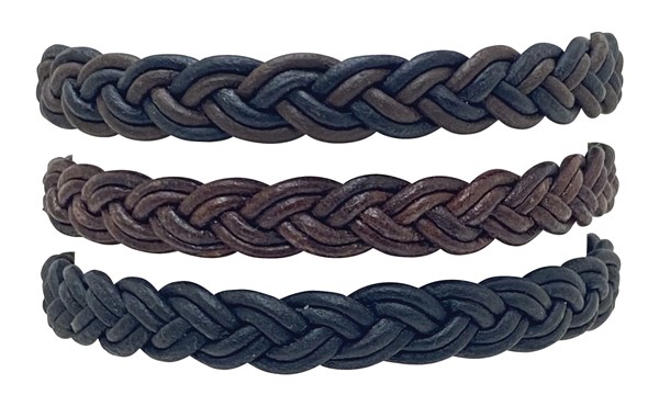 2 Strand Leather Twist Design Bracelet