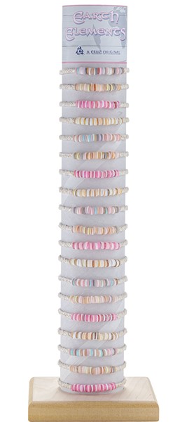 Adjustable Shell Disc Macrame Bracelet with Tube and Base