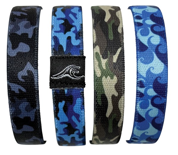 Wave / Camo Print  Stretch Bracelet / Hair Band Assorted