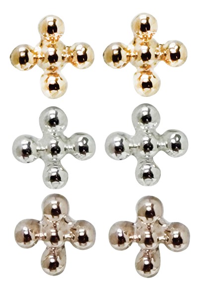 Beaded Clover Cross Earrings Assorted