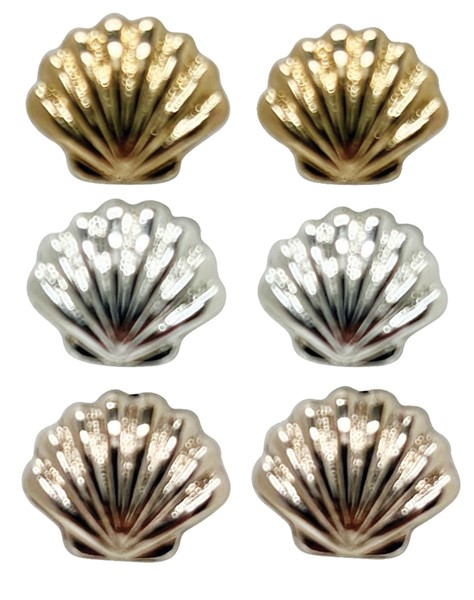 Small Scallop Shell Post Earrings