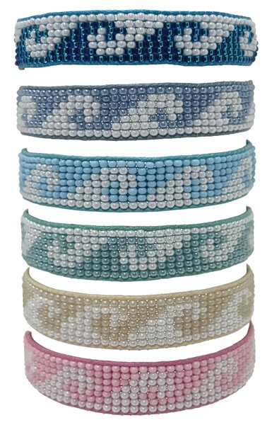 10mm 2-tone Wave Beaded Bracelet