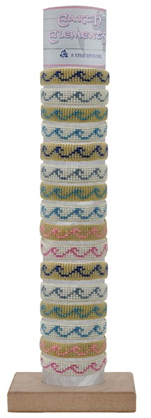 Adjustable Single Line Wave Bracelet with Tube and Base