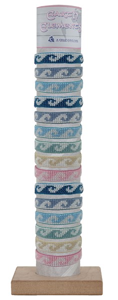 10mm 2-tone Wave Beaded Bracelet with Tube and Base