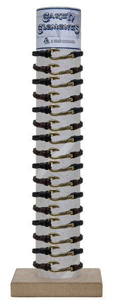Adjustable Braid Leather with Fishhook Bracelet with Tube and Base
