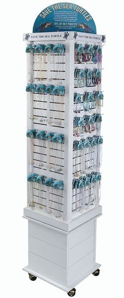 Save The Sea Turtle-White Slat Regular Sized Floor Display(Merchandise Included)